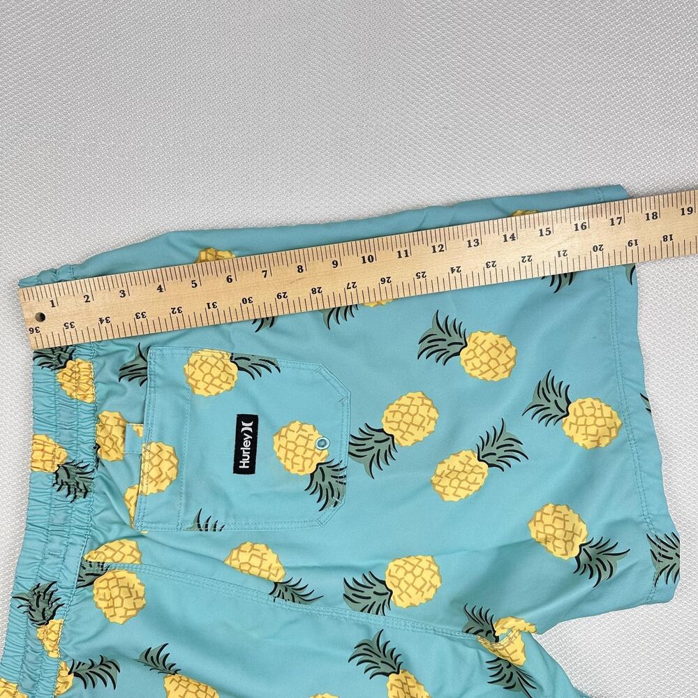 Hurley Shorts Mens XL Blue Pineapple Print Swim Trunks Elastic Waist Tropical - Picture 5 of 10